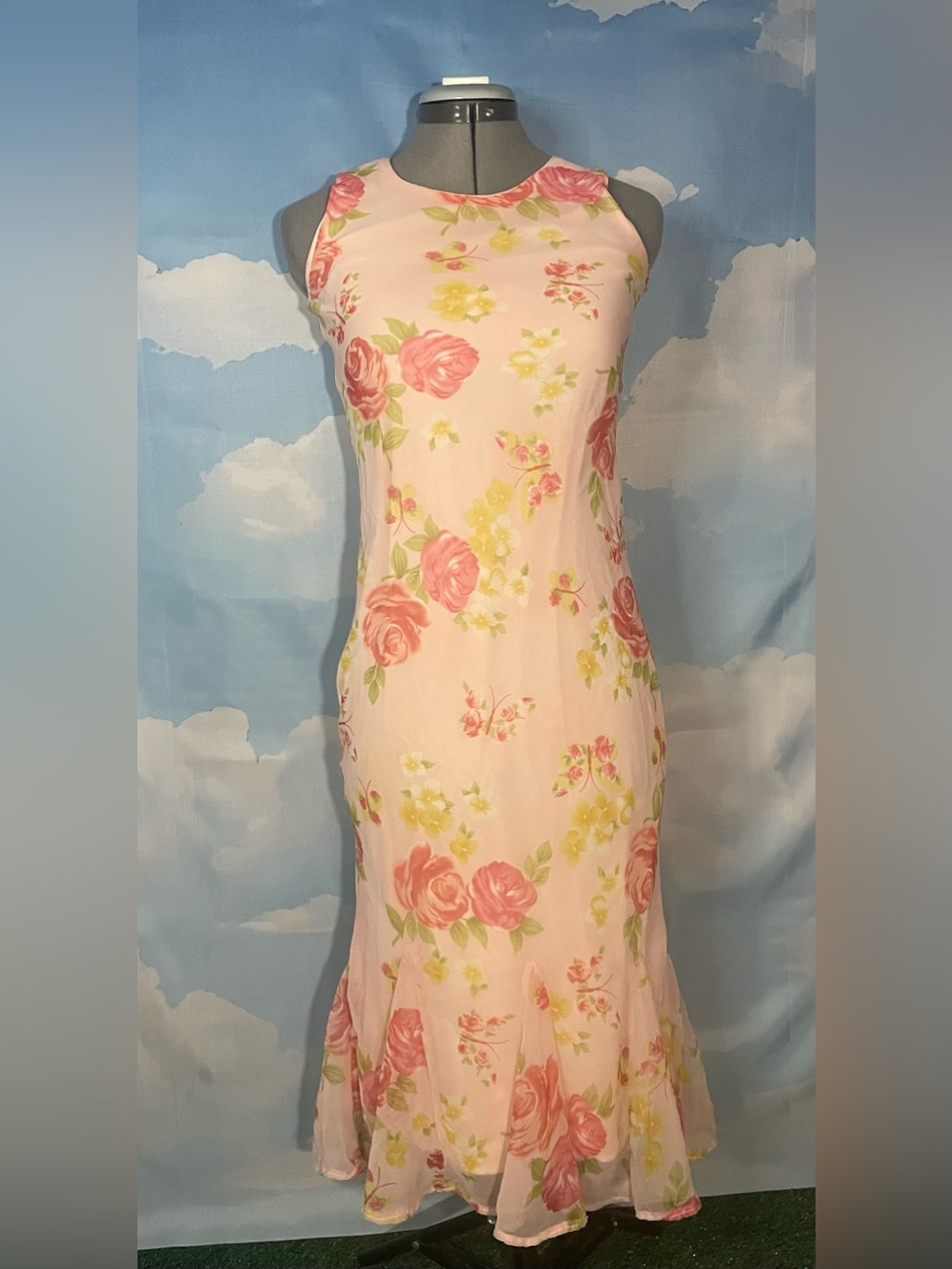 My Michelle Pink Floral Maxi Dress with Rose Print